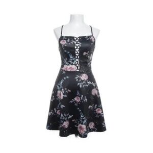 Charlotte Russe XL black floral scuba dress